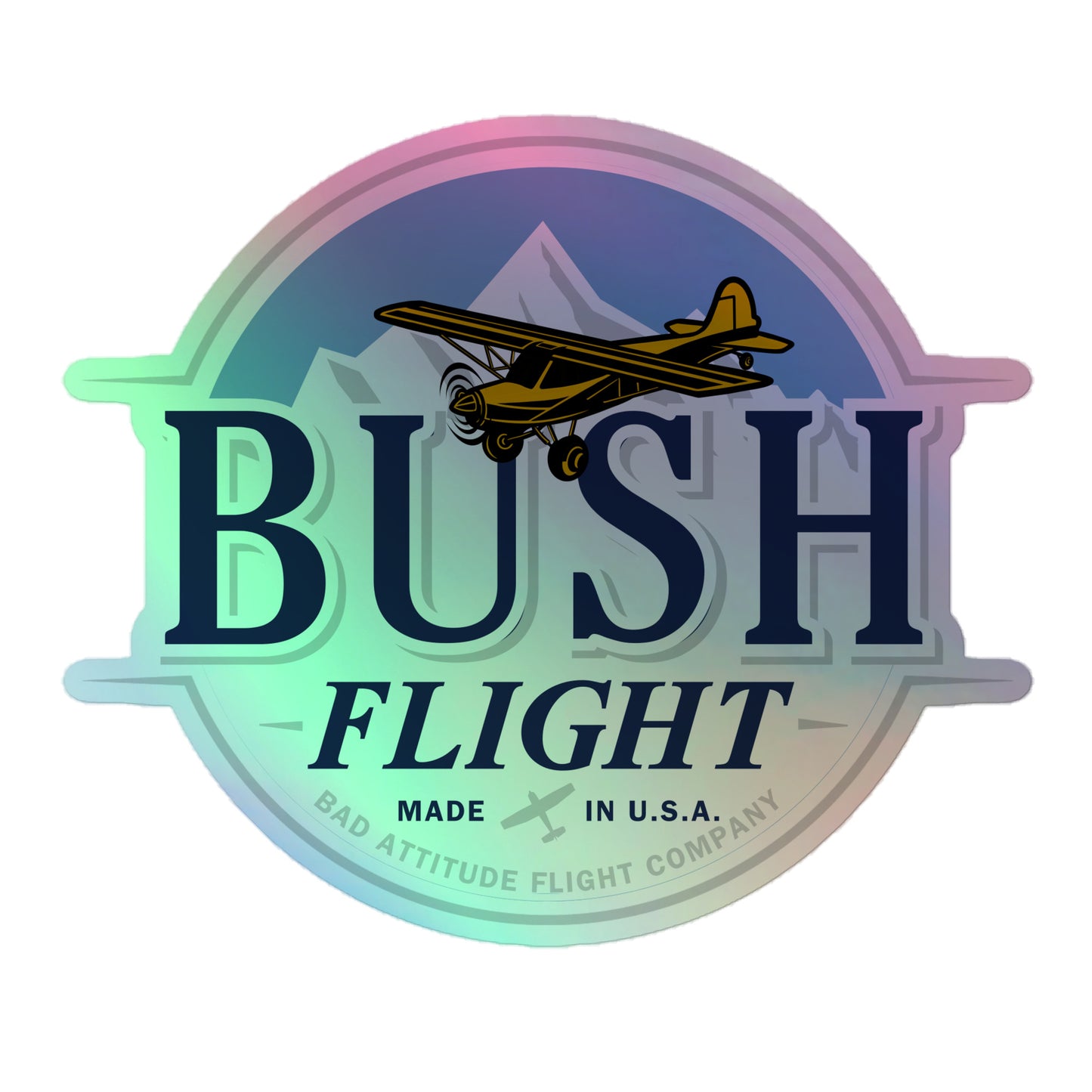 Bush Flight Holographic Stickers