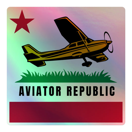 Aviator Republic Holographic Sticker