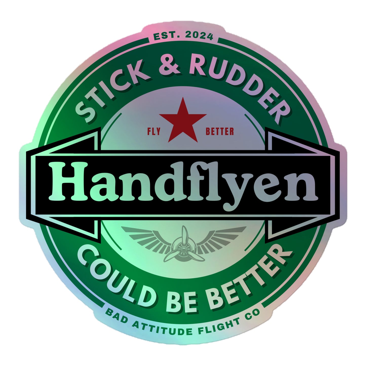 Handflyen Holographic Sticker