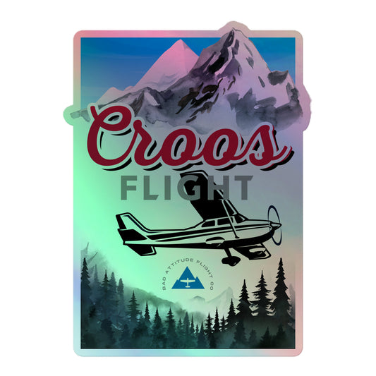 Croos Flight Holographic Sticker