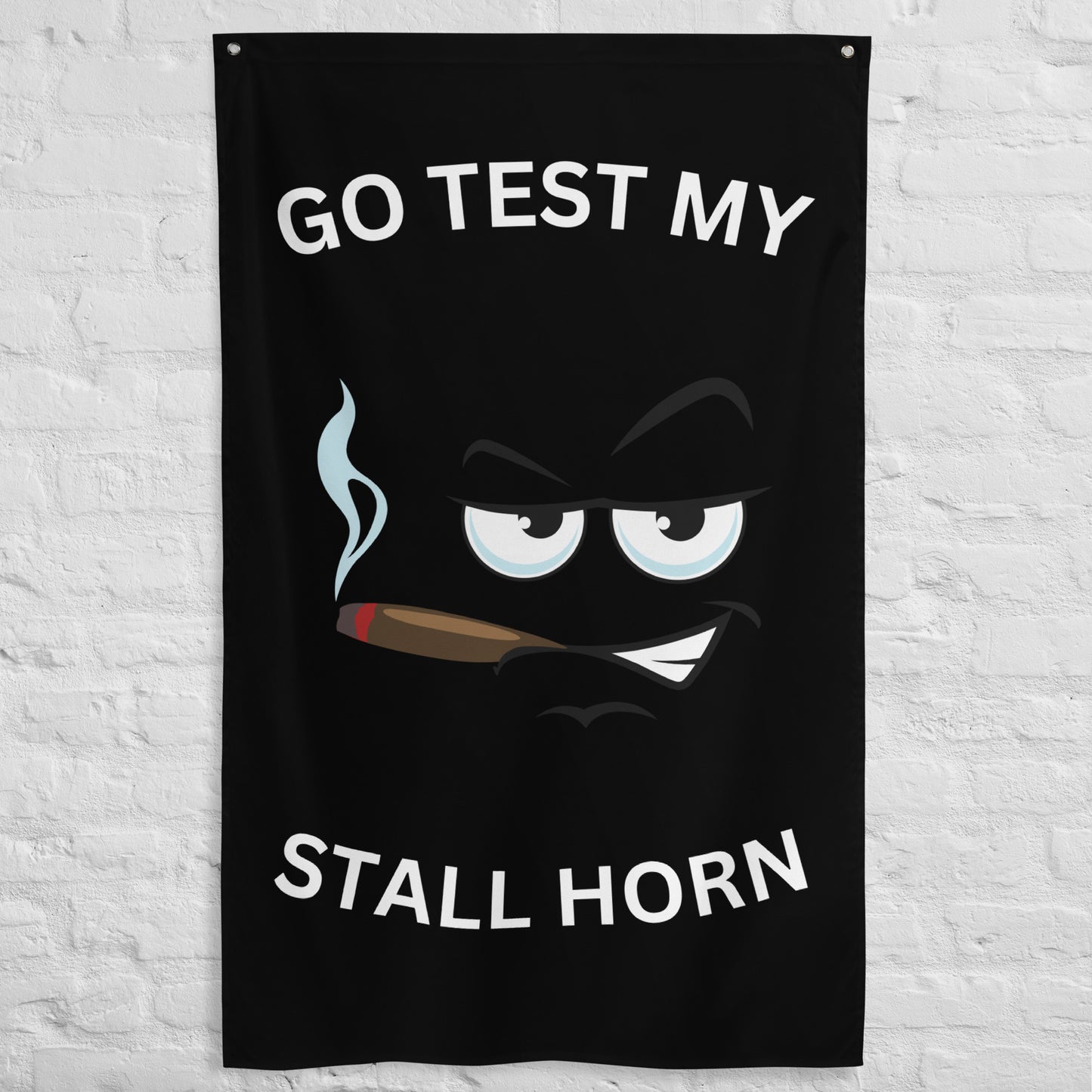 Go Test My Stall Horn Flag