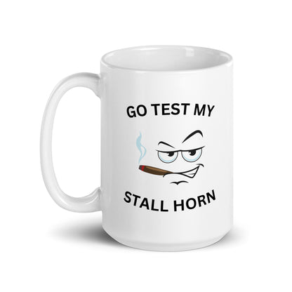 Go Test My Stall Horn Mug